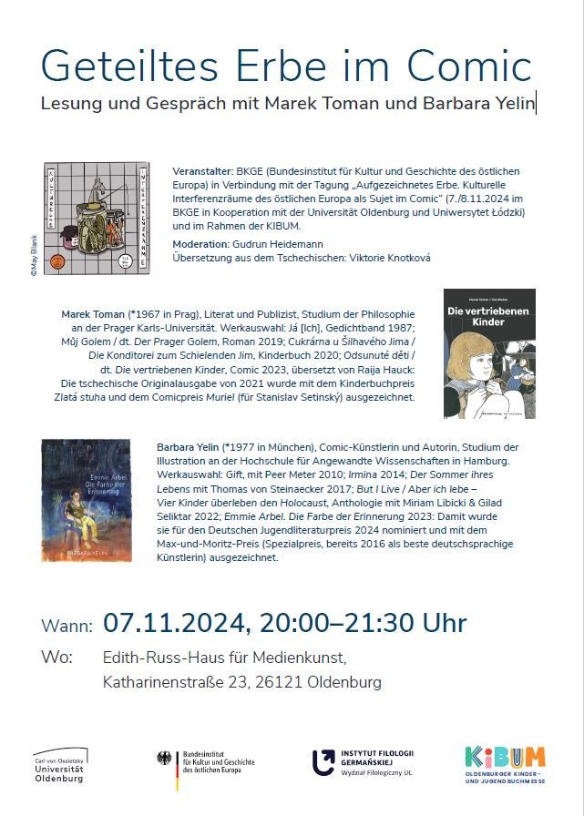 Flyer Lesung Geteiltes Erbe im Comic